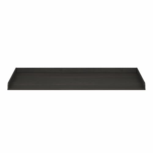 Furinno RAVEL Washer Dryer Countertop Organizer, Shelf Washing Machine Topper with Edge Rails, Anti Slip Pads, 27.5D x 54W, Single, for Laundry Room Storage Organization and Laundry Hamper, Espresso