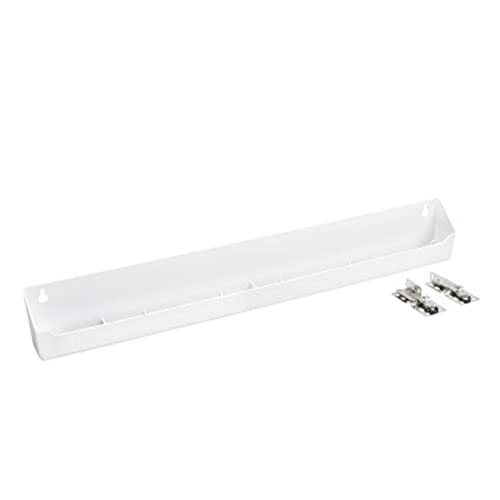 Rev-A-Shelf 24" Plastic Tip-Out Tray Organizer for Sink Base Cabinets, Home Kitchen and Bathroom Organization, Min Opening Width 26.5", White, LD-6591-24-11-1