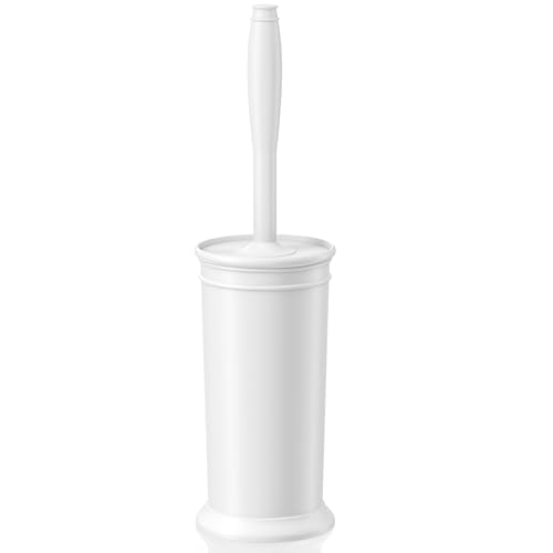 Toilet Brush, Toilet Bowl Brush with Extra Long Ha... (White | Plastic)