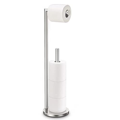 Toilet Paper Holder Stand, Brushed Nickel Toilet P... (Brushed Nickel | Stainless Steel)