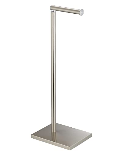Toilet Paper Holder Stand, Free Standing Toilet Pa... (Nickel | Stainless Steel)