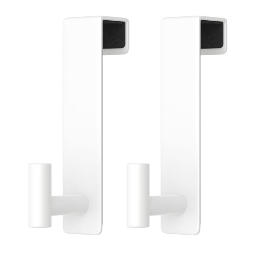 2-Pack Over The Door Hooks - Rustproof Stainless S... (White | Stainless Steel)