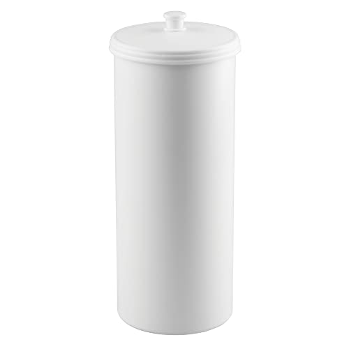 Freestanding Bathroom Toilet Paper Storage Holder,... (White | Plastic)