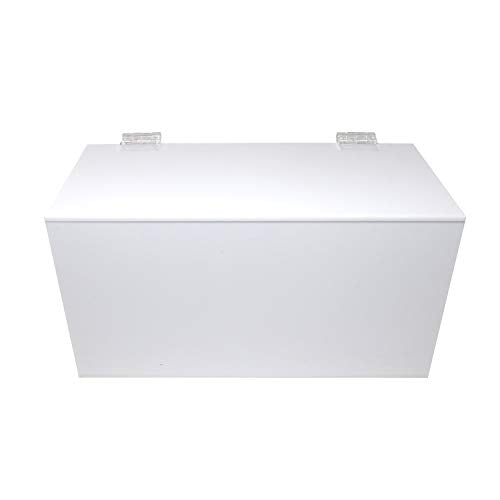 Face Mask Dispenser | Acrylic Mask Box with Cover for Storing and Dispensing Personal Face Masks (White)