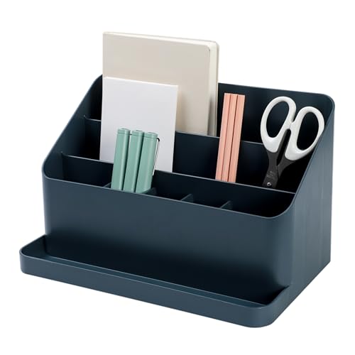 Desk Organizer, Office Supplies, Blue, Made in Kor... (Prussian Blue | Plastic)