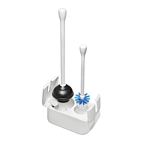OXO Good Grips Toilet Brush & Plunger Set - White