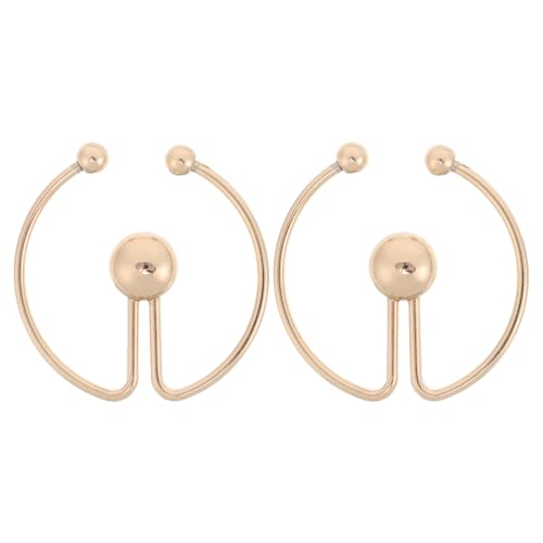 Beaupretty Scarf Circle Clips 2.36 Inch Round Buckle Fasteners for Women Clothes with Detachable Bead Accent Secure Shirt Clips for Dresses T-Shirts Cardigans - Anti-Exposure Clothing Holder