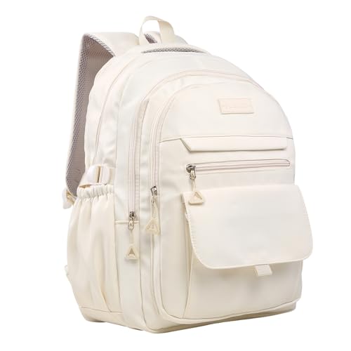 Girls School Backpack for Boys Middle High College... (Beige | Polyester)