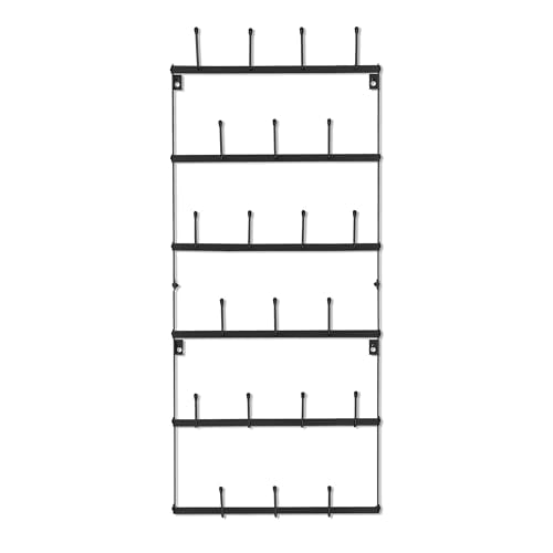 Sorbus Mug Rack for Wall - Small Rustic Coffee Mug Holder Wall Mount with 21 Hooks, Coffee Cup Display Rack, 6-Tier Metal Mug Organizer for Home, Kitchen & Bar, Coffee Station, Dining Room