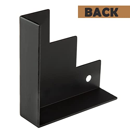Black Metal Corner Protector 3.3 * 3.3 * 1 in Decorative Wood Funiture 4pcs Barn Sliding Door Corner Guards Metal Table Corner Antirust Zinc Alloy Edge Cover Bracket with Screw
