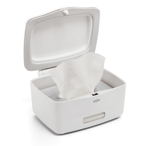 Good Grips PerfectPull Wipes Dispenser 6" L x 4.5"... (White | Stainless Steel)