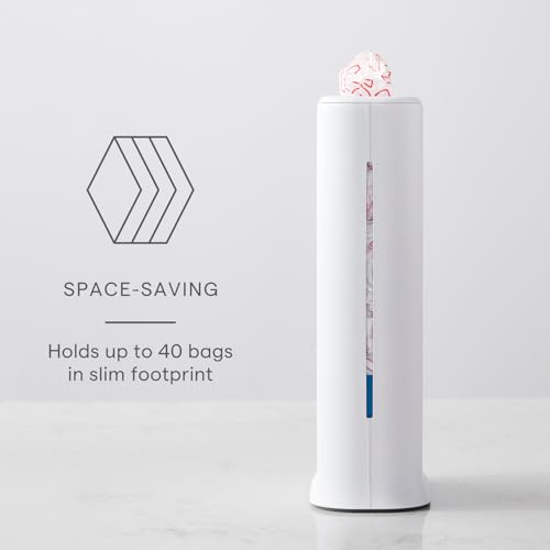 YouCopia StoraBag Space-Saving Plastic Bag Dispenser, Organizer for Kitchen Cabinet or Pantry Storage, One-Size, Speckled White