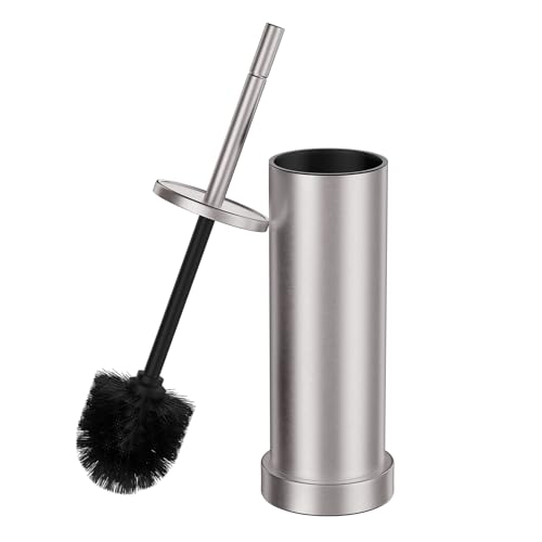 Brushed Nickel Toilet Brush and Holder Set, 304 St... (Brushed Nickel | Stainless Steel)