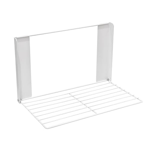 Clothes Drying Rack Magnetic Folding Shelf for Clo... (White | Stainless Steel)