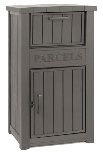 Package Delivery Box for Outside, Outdoor Storage... (Grey | Resin)