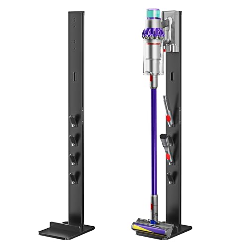 Vacuum Cleaner Stand, Compatible with Dyson Gen5 V... (Black | Metal)
