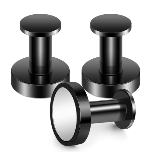 Buelkmag Magnetic Hooks for Cruise Cabins Black 150Lb Magnet Wreath Hanger | Locker Accessories Strong Magnetic Hooks for Classroom Whiteboard Grill Cruise Ship