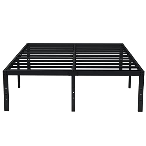EMODA Queen Bed Frame 18 Inch Heavy Duty Tall with Large Storage Space