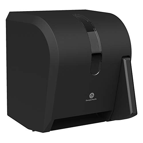Push Paddle Roll Paper Towel Dispenser by GP PRO,... (Black | Plastic)