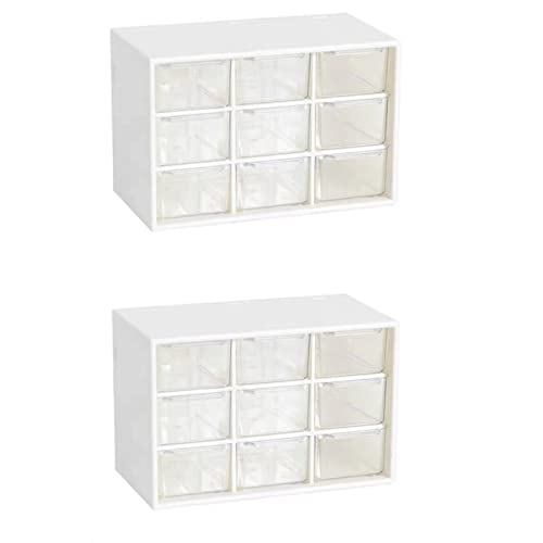 2PCS Small Drawer Organizer for Desk, Desktop Draw... (White | Polypropylene)