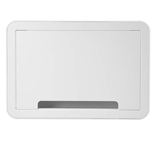 Legrand - OnQ Cable Management, In-Wall Media Box, Dual Purpose Structured Wiring Enclosure, TV Home Theater Recessed Storage Box, 9 Inch, white ENP0900-NA