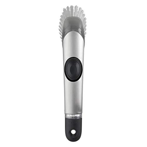Steel Soap Dispensing Dish Brush, Dish Scrubber (Stainless Steel | Steel)
