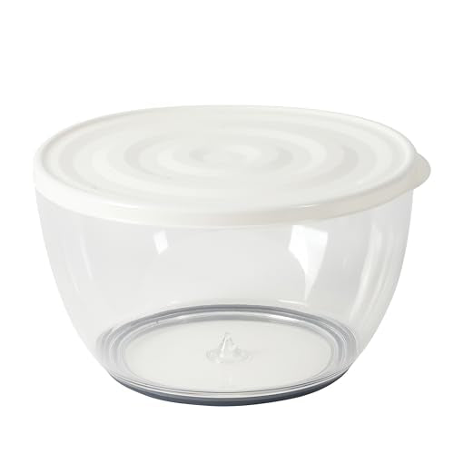 Sur La Table Kitchen Essential 6.3 Qt Salad Spinner, Fruit Wahser, Fruit Washing Bowl with Strainer, Vegertable Cleaner, Salad Cleaner, Lettuce Washer - Navy Blue