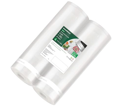 Vacuum Sealer Bags, 2 Rolls 11" x 50', for Food St... (2 Count | white)