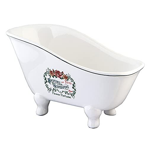 Brass BATUBSRW Aqua Eden Mini Ceramic Slipper Bath... (White)