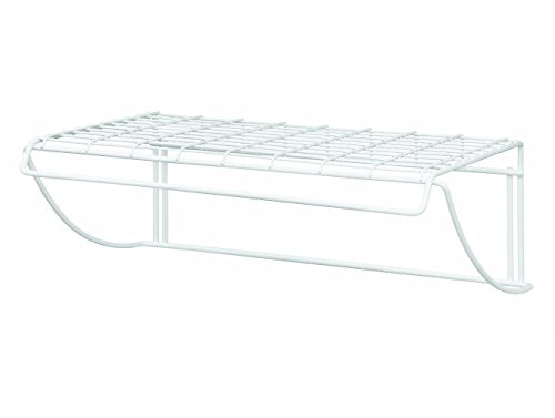 8278 18-Inch Wide Laundry Utility Hanger Shelf, Wh... (White | Epoxy)