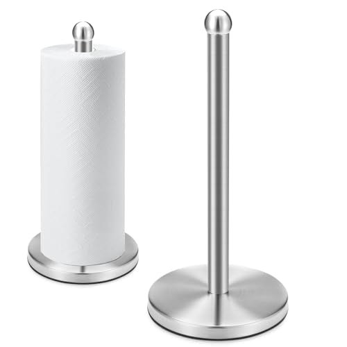 Paper Towel Holder Countertop, Freestanding Kitche... (Brushed Nickel | Stainless Steel)