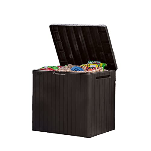 City 30 Gallon Resin Outdoor Storage Box and Patio... (Brown | Resin)