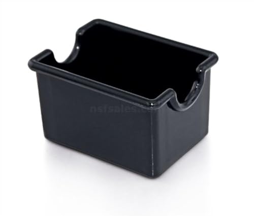 New Star Foodservice Plastic Sugar Packet Holder, Black, Restaurant Tabletop Sweetener Caddy, Set of 12