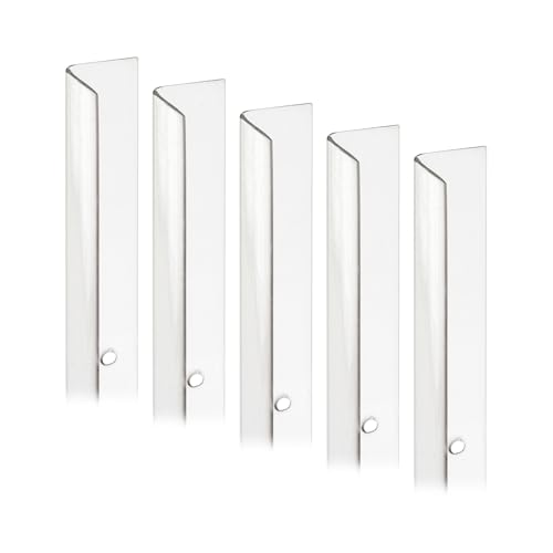 Prime-Line MP9130 Corner Shield Perforated, 1-1/8 In. x 48 in, Vinyl Construction, Clear, Fasteners Included (5 Pack)