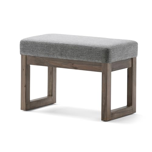Milltown 44" Wide Vegan Leather Rectangle Ottoman... (Grey)