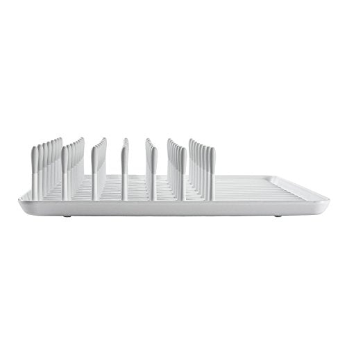OXO Good Grips Compact Dish Rack, Biscuit, 13-3/4" x 10-3/8" x 3-1/2" h for Storage