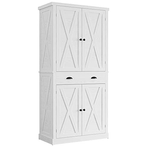 Storage Cabinet with Drawers and Doors for Living... (White | Engineered Wood)