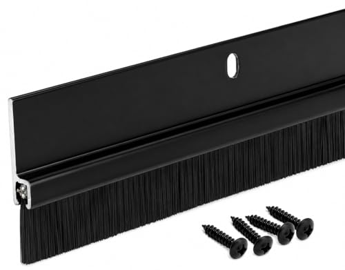 Door Sweeps – Aluminum & Brush (Black)