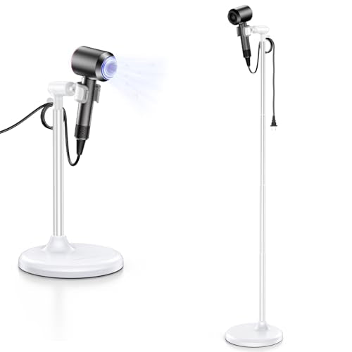 Hands-Free Hair Dryer Stand for Blow Dryers Hairdr... (White)