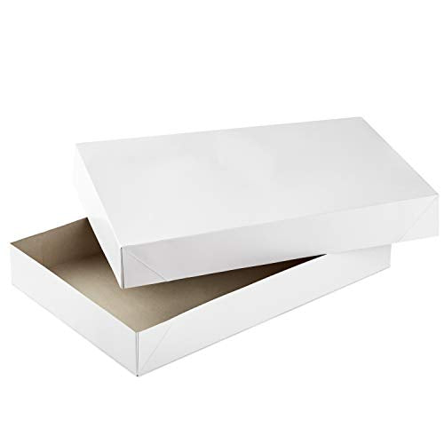 Hallmark 17" XL Gift Boxes with Lids (12 White Robe Boxes, White) for Birthdays, Graduations, Christmas, Weddings, Bridal Showers