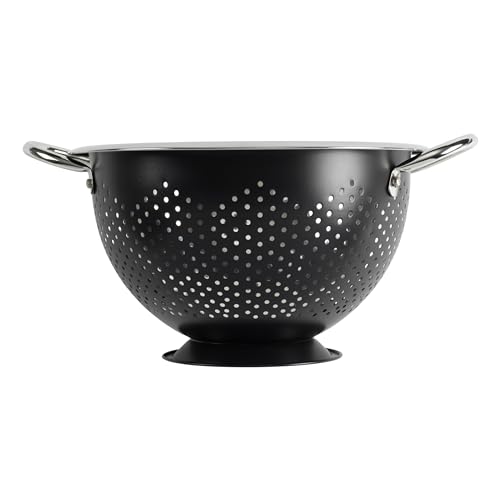Colander Premium Stainless Steel Construction with... (Black | Stainless Steel)