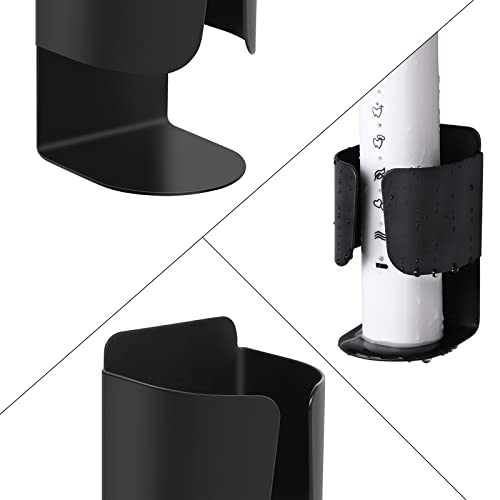 Electric Toothbrush Holder, 304 Stainless Steel Wall Mounted Self Adhesive Storage Organizer Stand Rack for Electric Toothbrush, Toothpaste, Facial Cleanser(4 Pack Black)