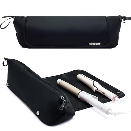 Hair Tools Organizer - Hot Hair Tools Travel Bag w... (Black | Neoprene)