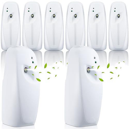 Uiifan 8 Pcs Automatic Air Freshener Spray Dispenser 8.27 x 3.15 x 3.15 Inch Wall Mounted Automatic Air Freshener Dispenser Mist Adjustable Fragrance Aerosol Spray Sprayer for Room