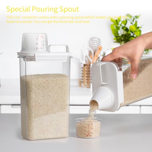 Rice Container,Rice Storage Container,3-5 Lbs Tcereal Storage Container | Suitable for Home Kitchen Rice, Soybean Food Storage,Pet Food Storage Containers