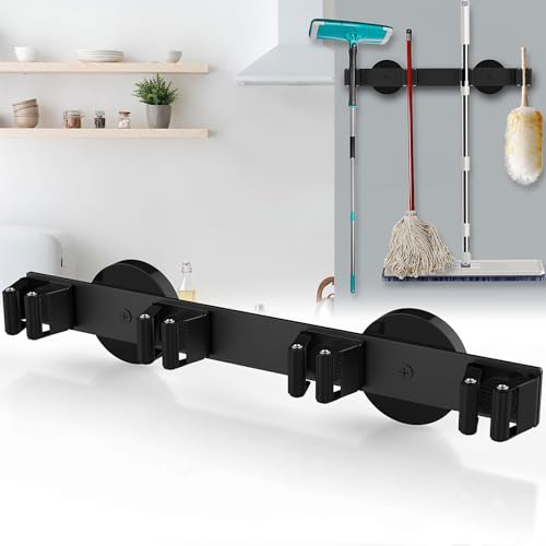 Magnetic Mop Broom Holder, Strong Non Slip Magneti... (Alloy Steel)