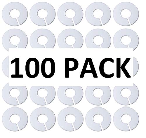 White Round Plastic Blank Rack Size Dividers - Mul... (100 Count | White)