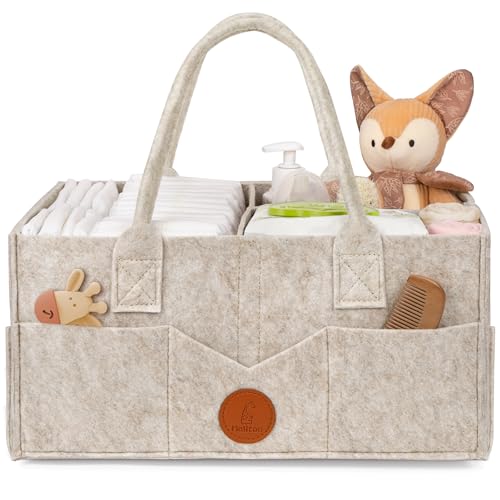 Felt Diaper Caddy Organizer for Changing Table - L... (KHAKI | Felt)