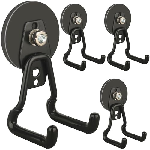 Upgraded Large Magnetic Hooks,Strong Heavy Duty Ma... (Black)