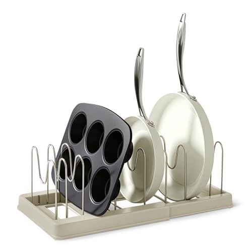 Cookware and Bakeware Organizer, Stainless Steel,... (Ivory)